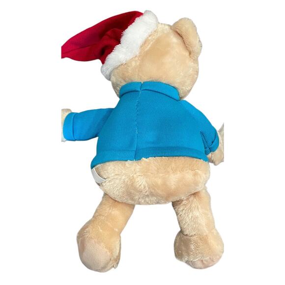 Christmas Bear Plush With Frosty The Snowman Sweater & Santa Hat 19” Stuffed Toy - Picture 6 of 8